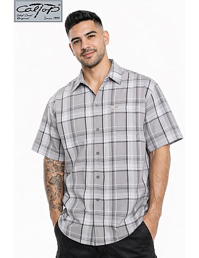 1000 S/S Plaid Color Base : Light Gray-White